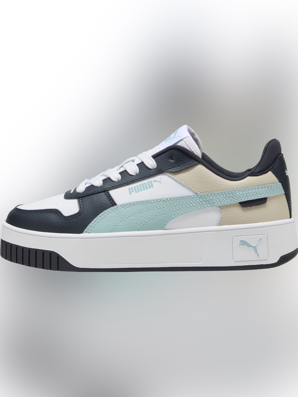 PUMA Carina Womens Sneakers in Navy, White & Mint